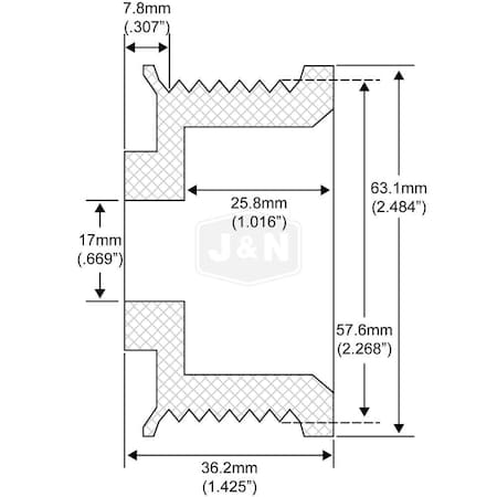Aftermarket JAndN Electrical Products Pulley 207-52002-JN